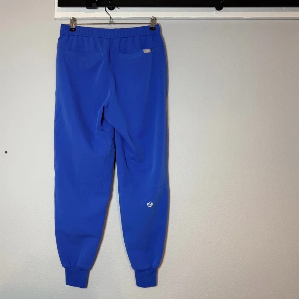 Figs Tansen Men's Jogger Scrub Pants Size Small Blue Embroidered Aya Healthcare